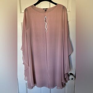 Elegant Pink Chiffon Dress